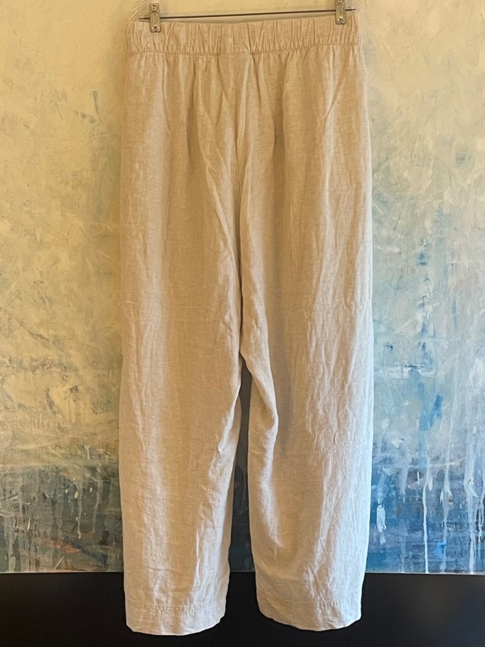 Lane Bryant Linen Wide Leg High Rise Oatmeal Beige Pants Trousers Plus Size 22 - Picture 2 of 13